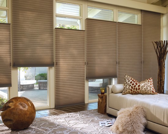 Duette® Architella® Honeycomb Shades in the Living Room Duette® Architella® Honeycomb Shades
