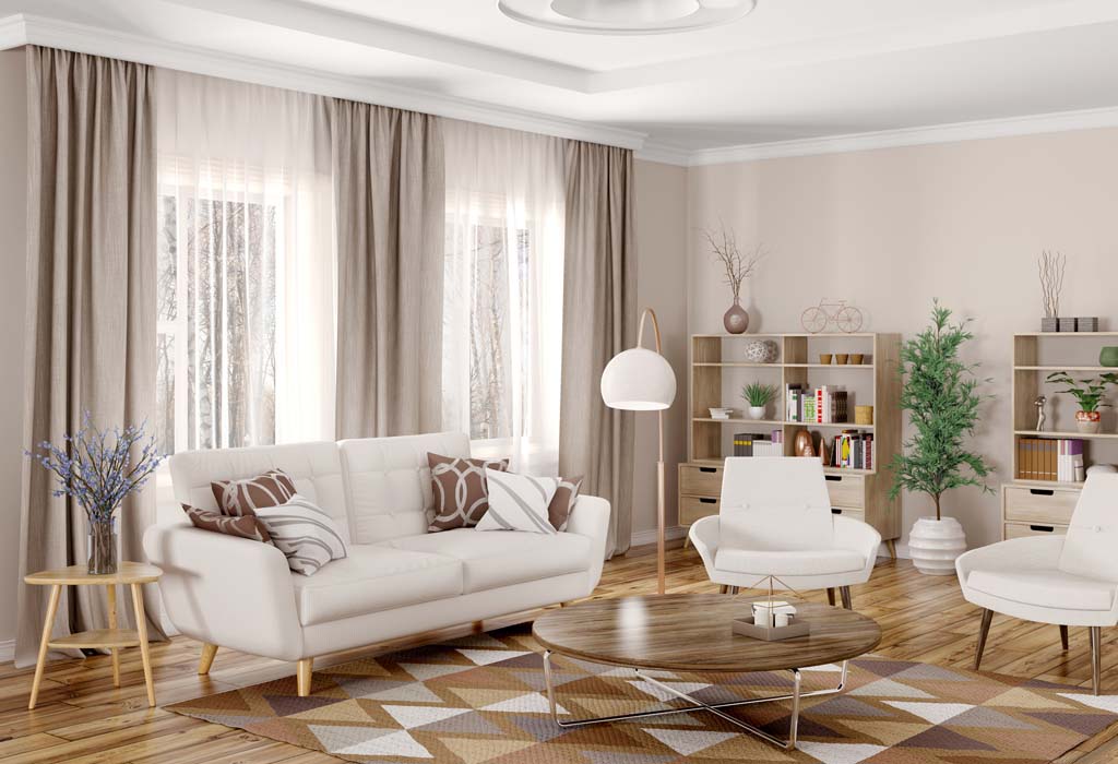 Custom Draperies in Living Room